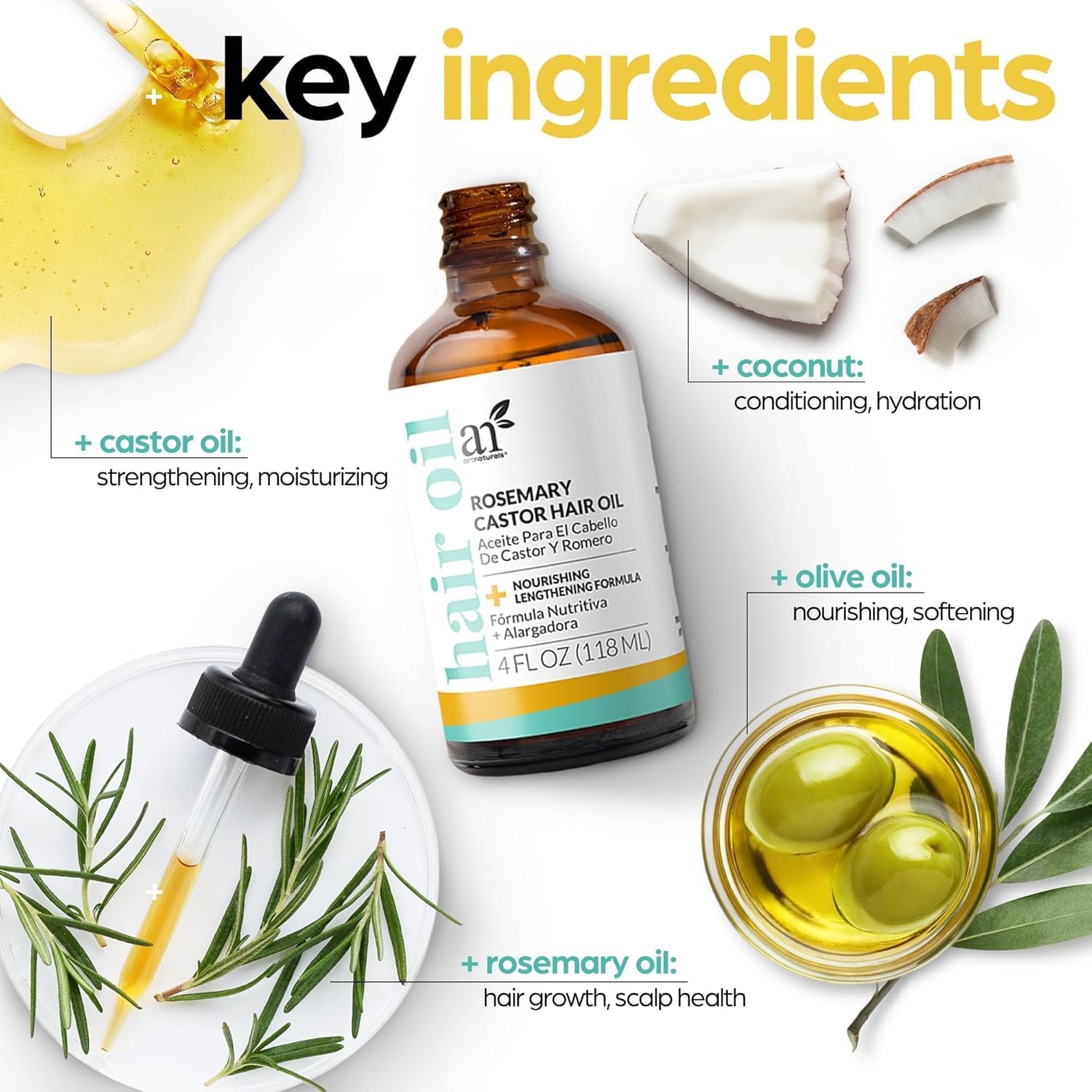 Rosemary Castor Hair Growth Oil